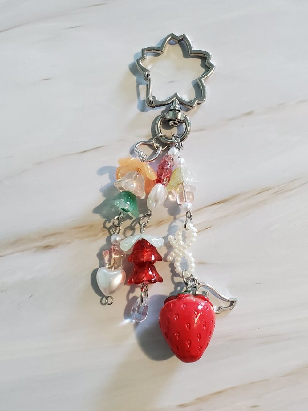 ✨$5 OFF $25 ✨ Strawberry & Tulips Bag Charm